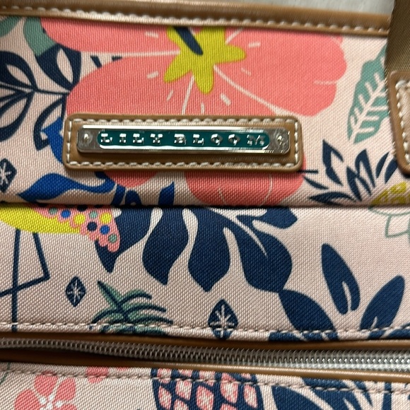 Cute & Colorful Lily Bloom Tropical Pineapple Satchel Shoulder Tote Travel Bag - Picture 4 of 9